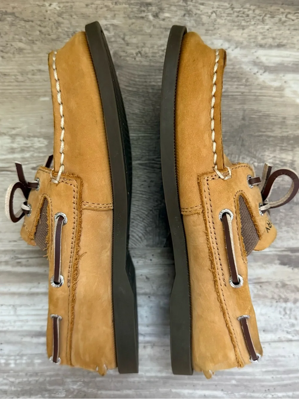 Sperry Boys Top Sider Leather Boat Shoes Sz 2
